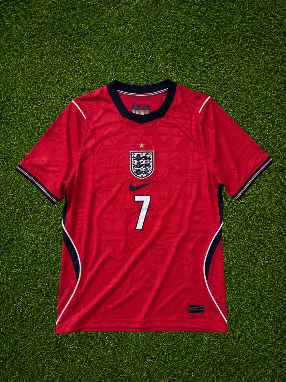 England Bukayo Saka #7 Home Soccer Jersey Red Adult World Cup 2026